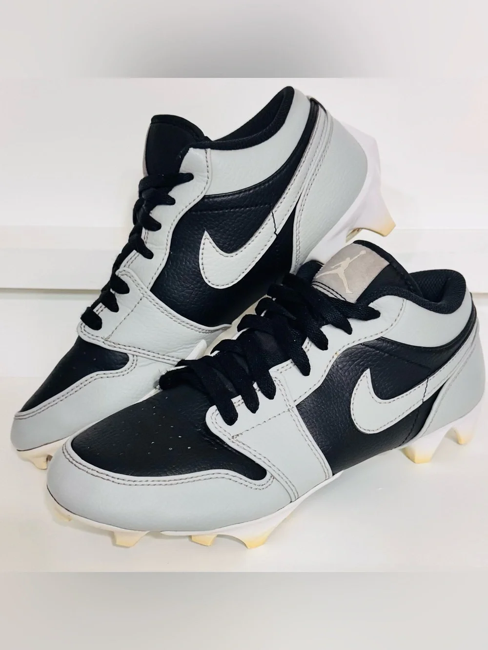 Jordan 1 Low TD Shadow 2.0 Football Cleat M7 W 8.5 Black White Gray FJ6245-002 🔥